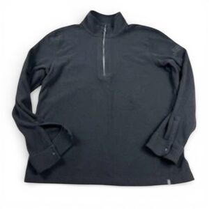 Stio Turpin Fleece Half Zip Pullover Black Casual Cozy Outdoor Sweater Jacket